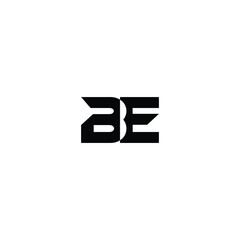 BE monogram logo design letter text name symbol monochrome logotype alphabet character simple logo