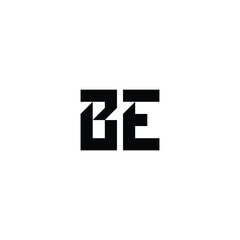 BE monogram logo design letter text name symbol monochrome logotype alphabet character simple logo