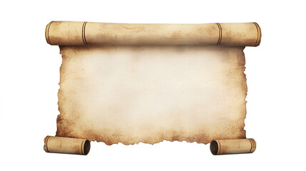 Blank vintage ticket with textured paper isolated on white background 