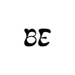 BE monogram logo design letter text name symbol monochrome logotype alphabet character simple logo