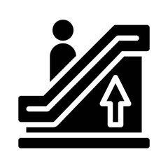 Escalator glyph icon