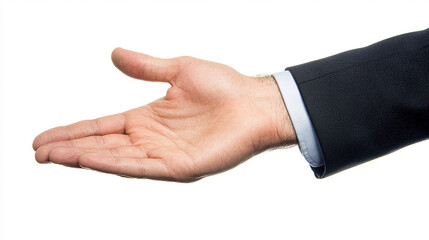 Obraz premium Businessman Offering Hand for Handshake