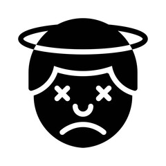 Person Headache glyph icon