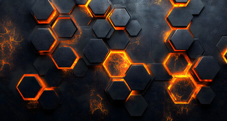 Honeycomb shaped metal