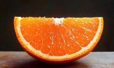Fresh orange halves with vibrant flesh and appealing texture