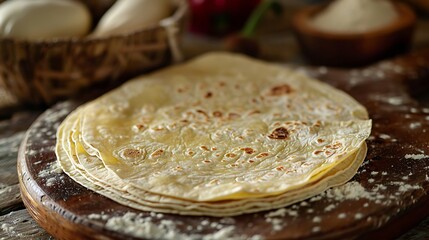 Wonderful supper tortilla made using natural supplies