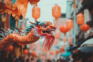 Naklejka premium Friends Celebrating Lunar Festival Together