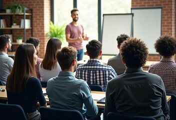 Fototapeta premium University Students Preparing for the Future Through Classroom Learning and Skill Development in a Collaborative Academic Setting