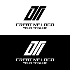 creative letter logo dt desain vektors