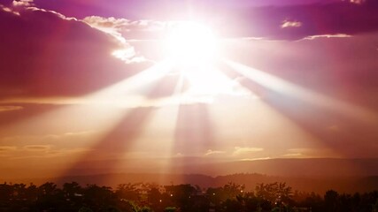 heaven Sunset grace shine God light love rays spiritual symbolizing presence divine truth clouds illumination Sun's religion ray cross lord heavenly earth pattern inside blessing house faith pray cat