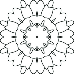 Mandala Flower of Life Circular Pattern in the Form of a Mandala Decorative Ornament in Ethnic Oriental Style.