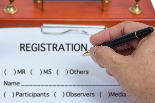 Someone fill in the event registration information.