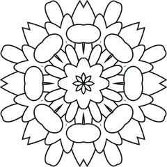 Mandala Flower Real Circular Pattern in the Form of a Mandala Decorative Ornament in Ethnic Oriental Style.
