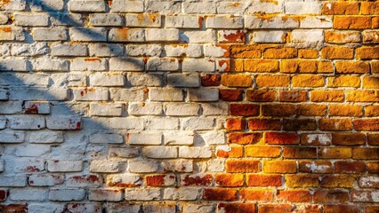 Aged White-Washed Brick Wall Texture Silhouette Photography - Perfect for Backgrounds, Textures, and Artistic Projects