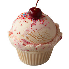 Indulge in the Delight of a Cherry Ice Cream with Sprinkles Perfect for Summer Treats and Dessert Menus