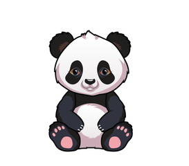 baby panda cartoon isolated vector  © Putra