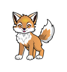 animalbaby coyote cartoon isolated vector