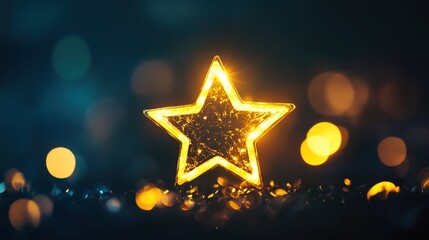 Simple and Elegant Star Icon, Perfect for Various Design Applications and Creative Projects