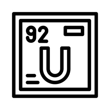 recommend clip art: Uranium Atom line icon