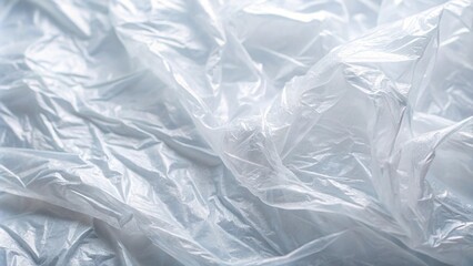 Obraz premium Texture of wrinkled plastic paper background isolated on white