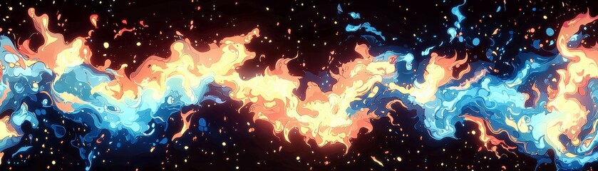 Obraz premium Dramatic Halftone Dot Pattern in Low Resolution