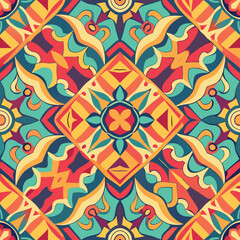 Fototapeta premium Colorful Abstract Seamless Pattern Vector illustration Design