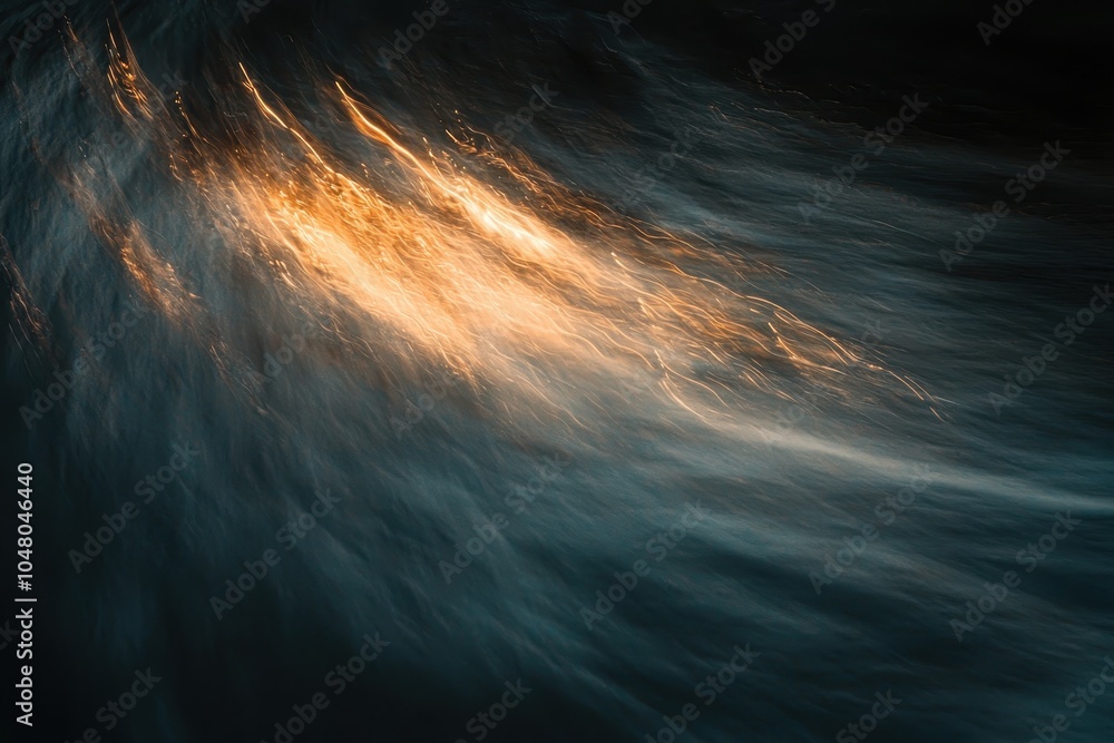 Poster abstract light trails creating depth and movement