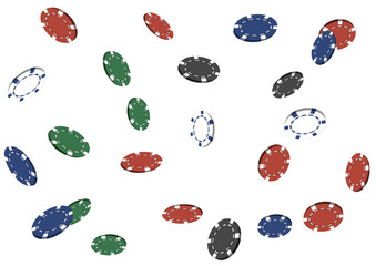 Obraz premium 散らばったカジノのチップ