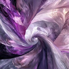 A captivating swirl of intricate patterns unfolds, blending soft hues of purple and gray