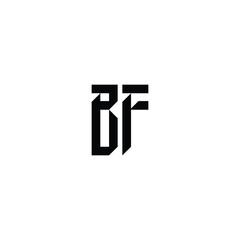 Fototapeta premium BF monogram logo design letter text name symbol monochrome logotype alphabet character simple logo