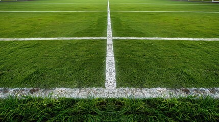 White Lines on a Green Grass Field