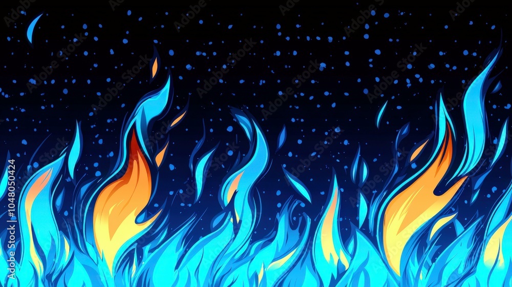 Poster bright and dynamic flame abstract background