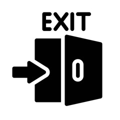 Emergency Exit glyph icon