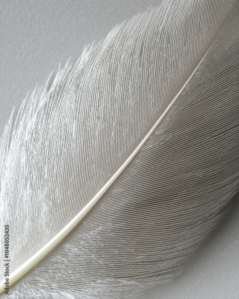 Poster delicate feather macro shot with fine details