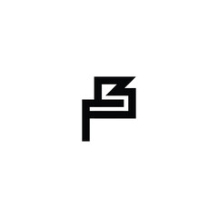 Obraz premium BF monogram logo design letter text name symbol monochrome logotype alphabet character simple logo