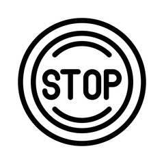 Red Stop line icon