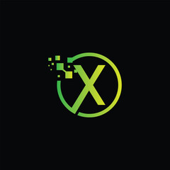 X Tech Logo Design illustration. X Tech Digital Logo Design template