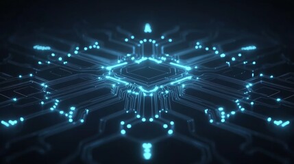 Obraz premium A vibrant logo symbolizes artificial intelligence, crafted from intricate electric line circuitry, showcasing Crimea's growing tech landscape and future potential.