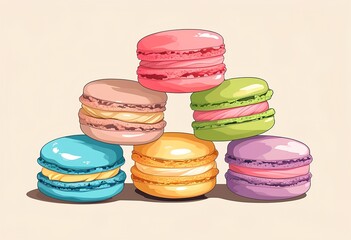 Fototapeta premium macaroons