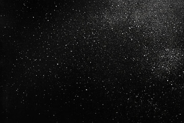  High-Resolution Black Background Texture with White Speckles for Vintage Film Effect and Retro Overlay Designs
