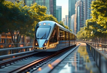 Obraz premium light rail