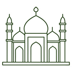 Islamic Architecture Mosque Line Drawing