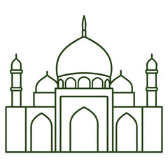 Islamic Architecture Mosque Line Drawing