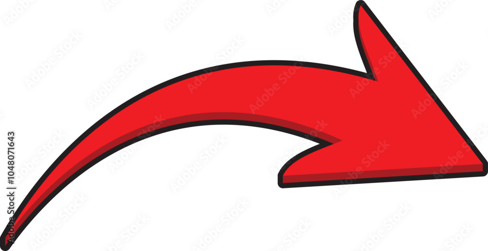 Aufkleber flat red arrow left direction icon on a transparent background, arrow icon illustration vector for y
