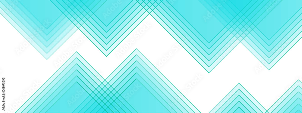 Poster Abstract Linear Geometric Pattern in Light Blue. Stripes background design with layers of Geometric shapes. line elegant colorful striped diagonal line technology concept