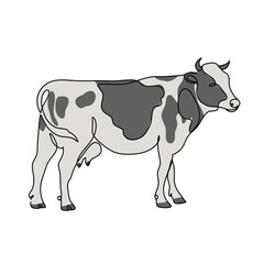 Minimalist One Line Farm Animal vector color Illustrations, Goat, Sheep, Cow, and Camel Vector Designs