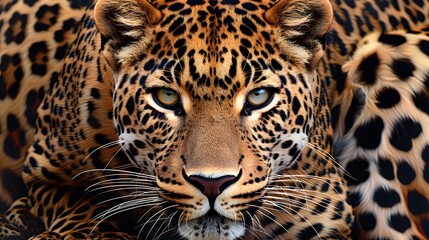 Obraz premium Majestic leopard nature's wild beauty unveiled