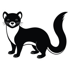 Marten Silhouette Vector Illustration Art