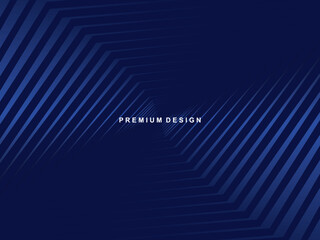 Premium background design with diagonal dark blue stripes pattern. Vector horizontal template for digital lux business banner, contemporary formal invitation, luxury voucher, prestigious gift certific