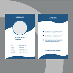 Modern ID card design template. Corporate identity card design. Professional employee id card. Vector Business man Id card, student id card, police id card, officer id card creative design perfect siz